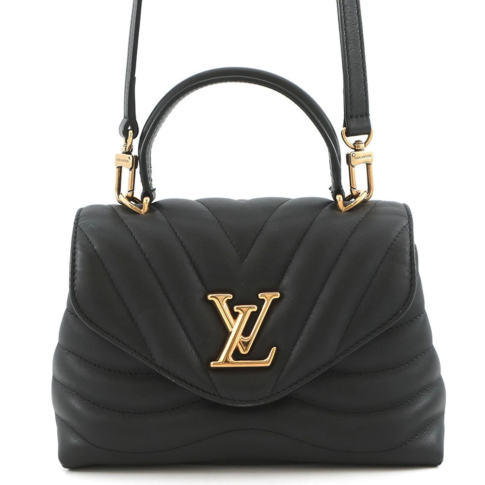 Louis Vuitton black quilted calfskin New Wave Hold Me top handle bag